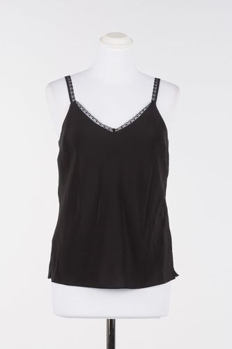 Silk blend crêpe de Chine top