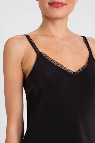 Silk blend crêpe de Chine top