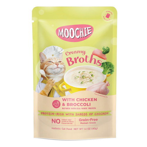 מרק מוצי לחתול עוף וברוקולי 40 גרם