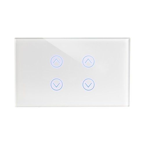 מתג טאץ חכם לתריס כפול זכוכית לבנה 3 מודול WIFI Nisko 
