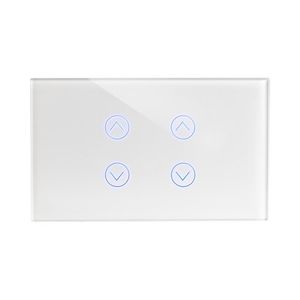 מתג טאץ חכם לתריס כפול זכוכית לבנה 3 מודול WIFI Nisko