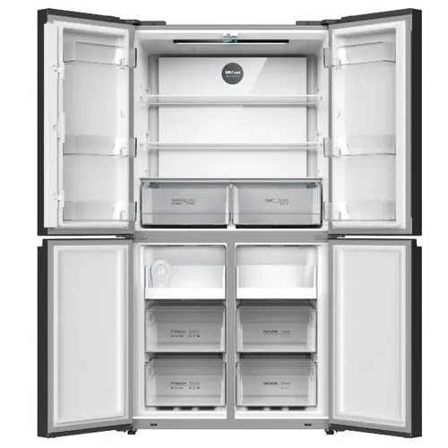 מקרר 4 דלתות 601 ליטר דגם MER6600GB אמקור AMCOR זכוכית שחורה