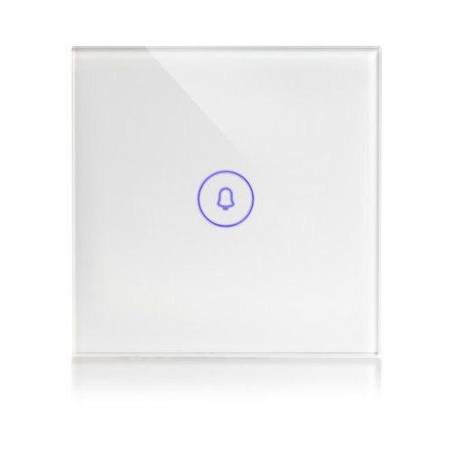 מתג טאץ' פעמון זכוכית לבנה 60mm Nisko 
