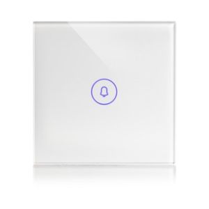מתג טאץ' פעמון זכוכית לבנה 60mm Nisko 
