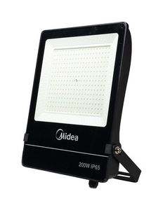 פנס הצפה 100LM/W MIDEA 200W צבע שחור אור חם 3000K   Midea Lighting