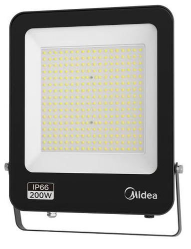 פנס הצפה 110LM/W MIDEA 200W גוף שחור/אור יום 6500K   Midea Lighting