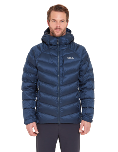 מעיל פוך לגברים ראב Glaceon Pro Down Jacket כחול כהה - Rab