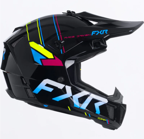 קסדת שטח ילדים אפ אקס אר קלאץ FXR CLUTCH שחור\כחול\צהוב 