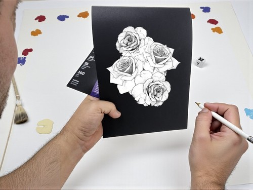 בלוק רישום Mont Marte Black Paper – נייר שחור A5