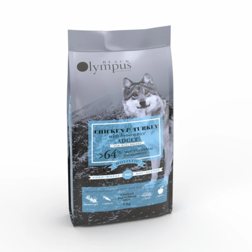 בלאק אולימפוס מזון מלא לכלב בוגר גזע מיני עוף הודו 2 ק