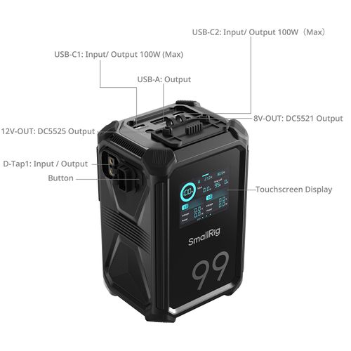 סוללה SmallRig X-Touch Smart Triple-Proof X99 V-Mount