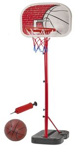 מתקן כדורסל לחצר ולמרפסת עד גובה של 166 ס"מ עם כדור ומשאבה