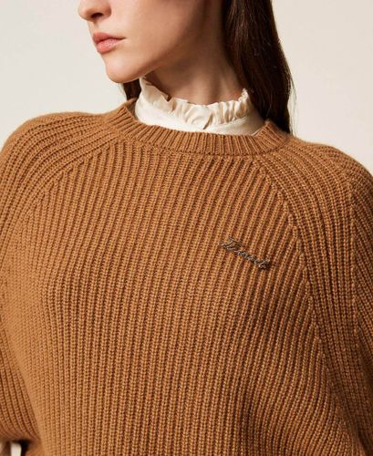 Wool blend cape jumper