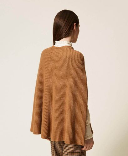 Wool blend cape jumper