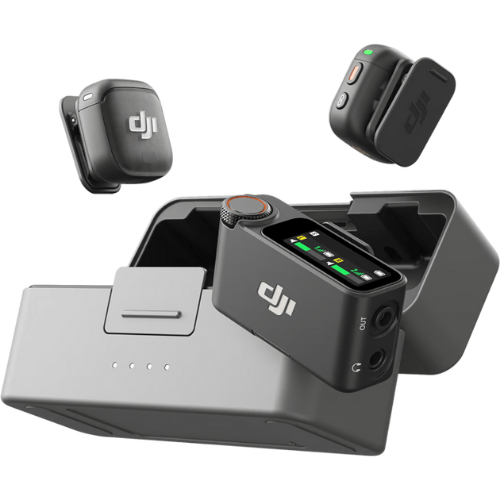 מיקרופון דש אלחוטי עם שני משדרים DJI Mic 3