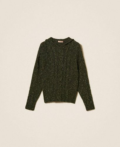 Wool blend jumper with lurex