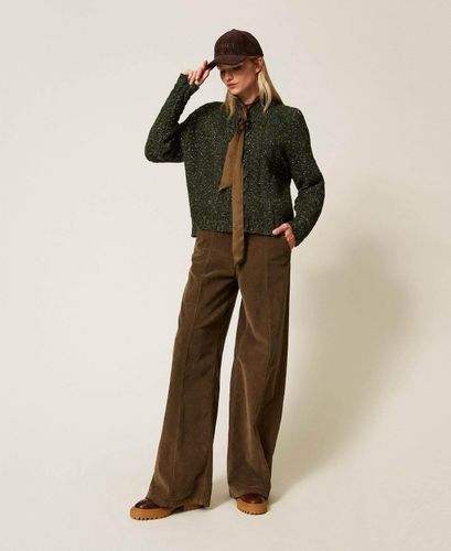 Wool blend jumper with lurex