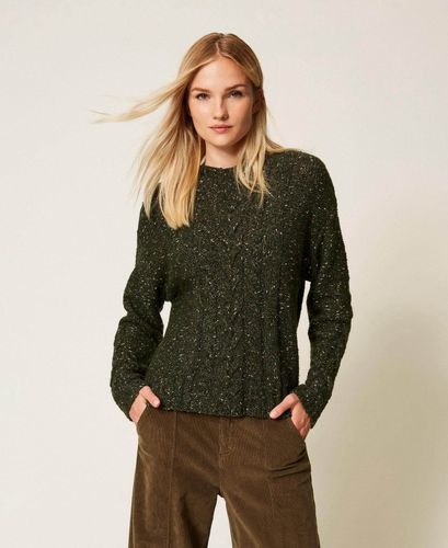 Wool blend jumper with lurex