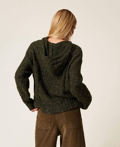 Wool blend jumper with lurex