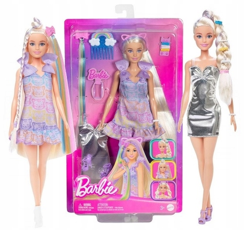 ברבי שיער ארוך שתי שמלות BARBIE