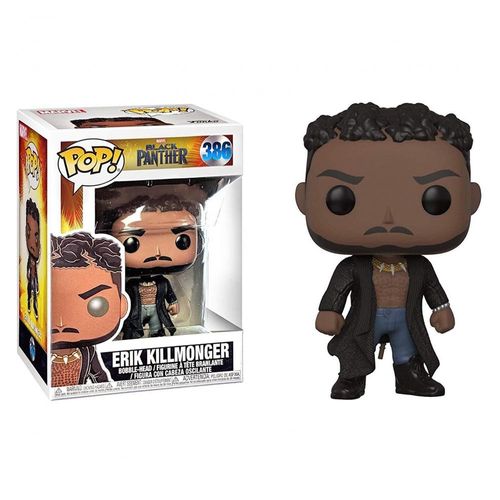 בובת פופ הפנתר השחור אריק קילמונגר - POP MARVEL BLACK PANTHER ERIK KILLMONGER 386