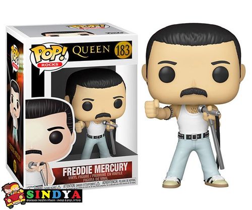 פופ פרדי מרקורי עם גופיה לבנה - POP QUEEN FREDDIE MERCURY 183