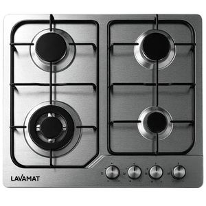 כיריים גז+טורבו  שחור 60 ס"מ LVH60TB-NT LAVAMAT 