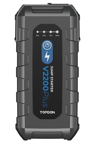 בוסטר התנעה לרכב עם סוללת גיבוי ופנס Topdon V2200Plus