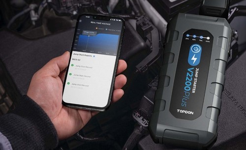 בוסטר התנעה לרכב עם סוללת גיבוי ופנס Topdon V2200Plus