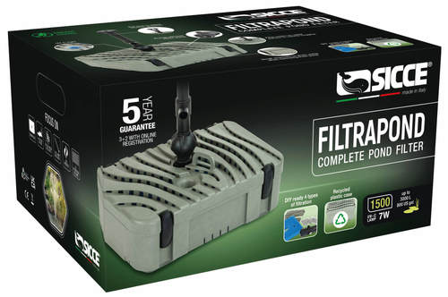 פילטר פנימי לבריכה 7W Sicce 1500 Filtra Pond