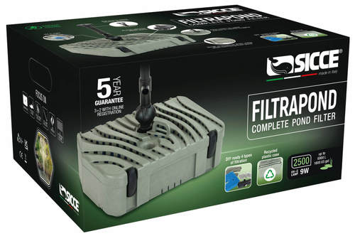 פילטר פנימי לבריכה 9W Sicce 2500 Filtra Pond 