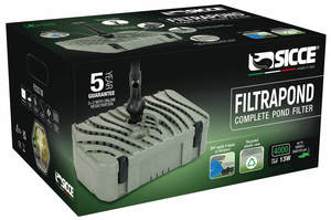  פילטר פנימי לבריכה 13W Sicce 4000 Filtra Pond