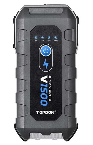 בוסטר התנעה לרכב עם סוללת גיבוי ופנס Topdon V1500