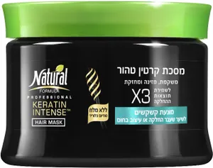 נטורל פורמולה מסכת קרטין טהור מונעת קשקשים 350 מ"ל