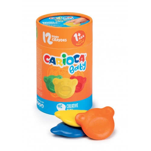 סט 12 צבעים לתינוקות בצורת דובי CARIOCA BABY (איטליה)