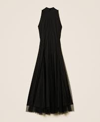 Long plumetis tulle dress