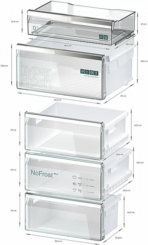 מקרר מקפיא תחתון SIEMENS סימנס דגם KG39NSBBF