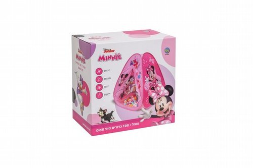אוהל מיני מאוס + 100 כדורים – Disney Junior Minnie 