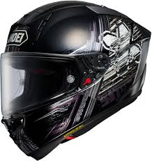 קסדת שואי מלאה שחור / לבן - SHOEI X-SPR PRO CROSS LOGO TC-5