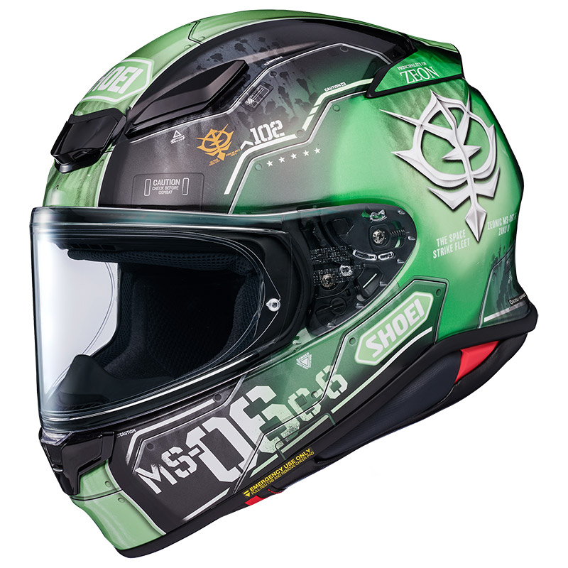 קסדת שואי מלאה שחור / ירוק - SHOEI NXR2 ZAKU 2 TC-4