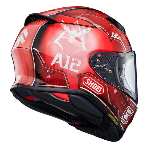 קסדת שואי מלאה אדום / לבן - SHOEI NXR2 ZAKU 2 TC-1