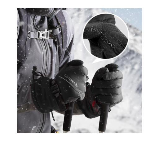 כפפות סקי אטומות למים לשלג ולקור NATUREHIKE 3M SKI WATERPROOF