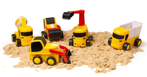 Magnetix Trucks ערכת 52 חלקים: משאיות עבודה מגנטיות מודולריות – בנה, פרק וצור ללא גבולות!