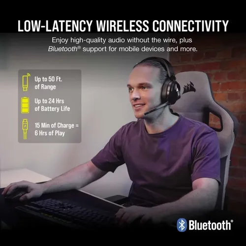 אוזניות גיימינג אלחוטיות – CORSAIR HS55 WIRELESS CORE