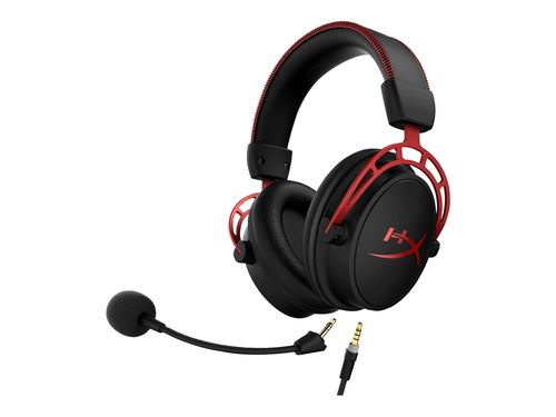 אוזניות גיימינג חוטיות HyperX Cloud Alpha - צבע שחור/אדום