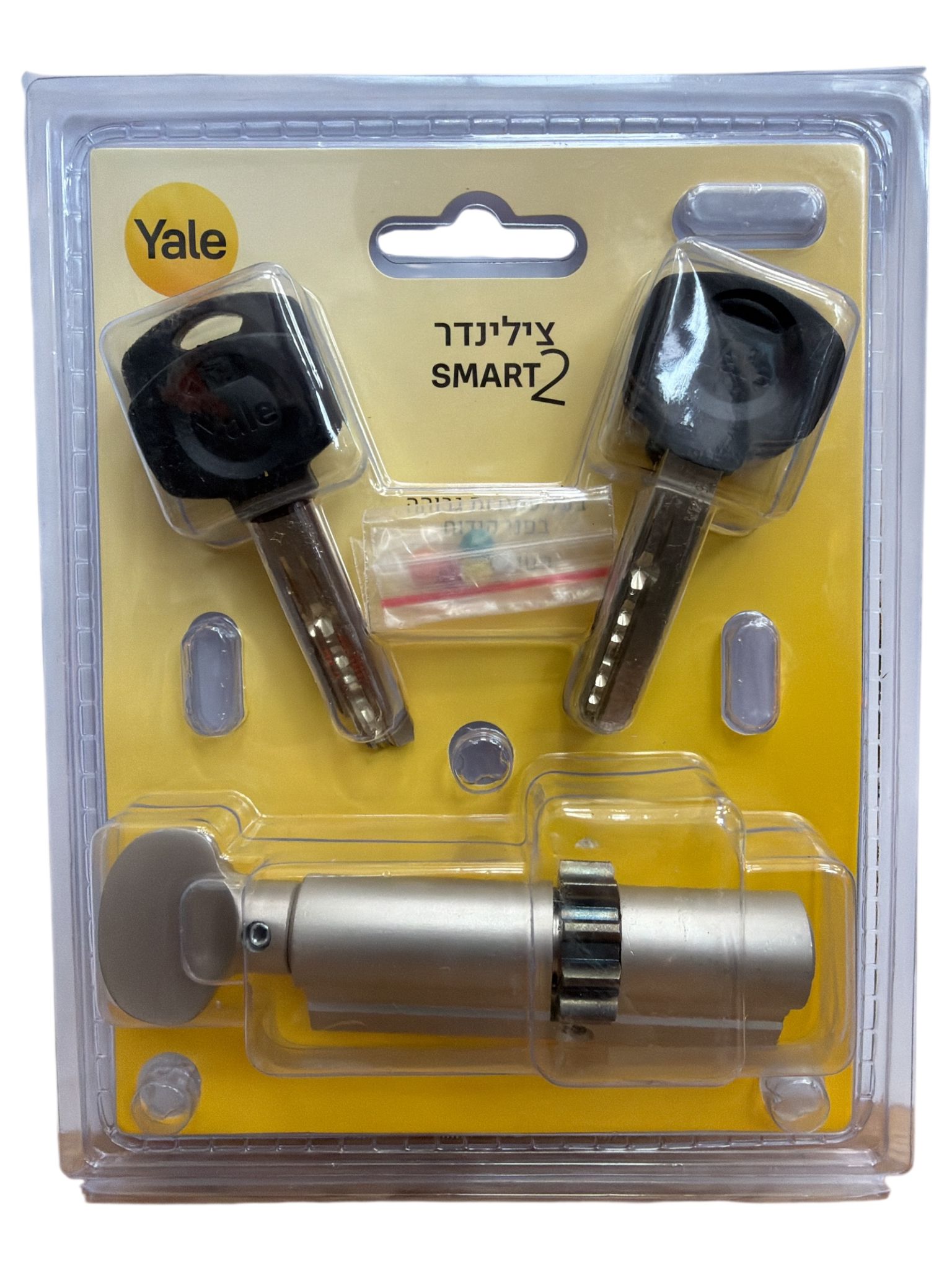 צילינדר YALE SMART 2  מידה 81 מ”מ (33×48) כפתור 