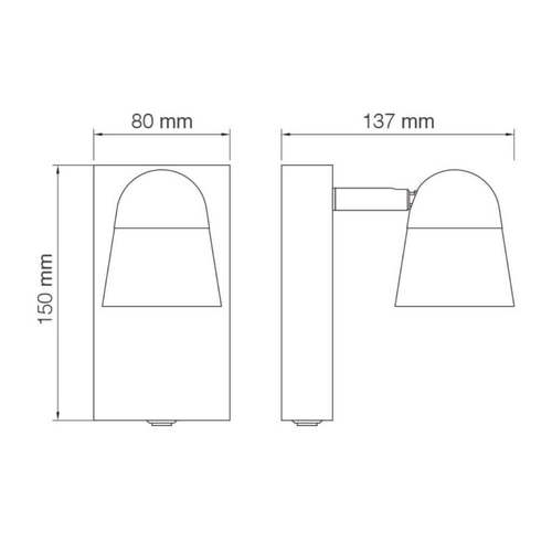 ספוט בל קיר בודד+ מפסק קאפהד לד 6W שחור/לבן WL-806S אור חם 