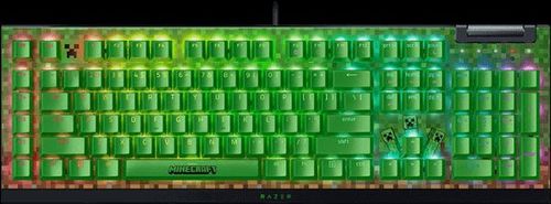 מקלדת גיימינג מכנית Razer BlackWidow V4 X  Minecraft Edition