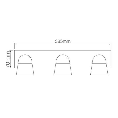 ספוט בל שלישיה קאפהד לד 18W על פס שחור/לבן CL-70COB80 CCT 