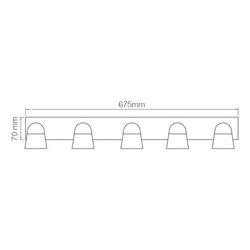 ספוט בל חמישיה קאפהד לד 28W על פס שחור/לבן CL-70COB80 CCT